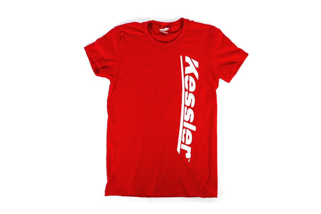 Kessler Vertical Red Logo Red T-Shirt (Women's)